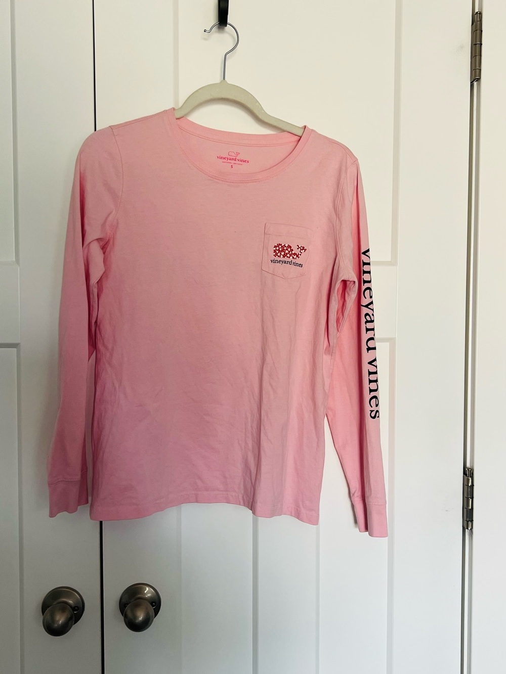 Vineyard Vines Girls' Long-Sleeve Pocket Tee - Pink